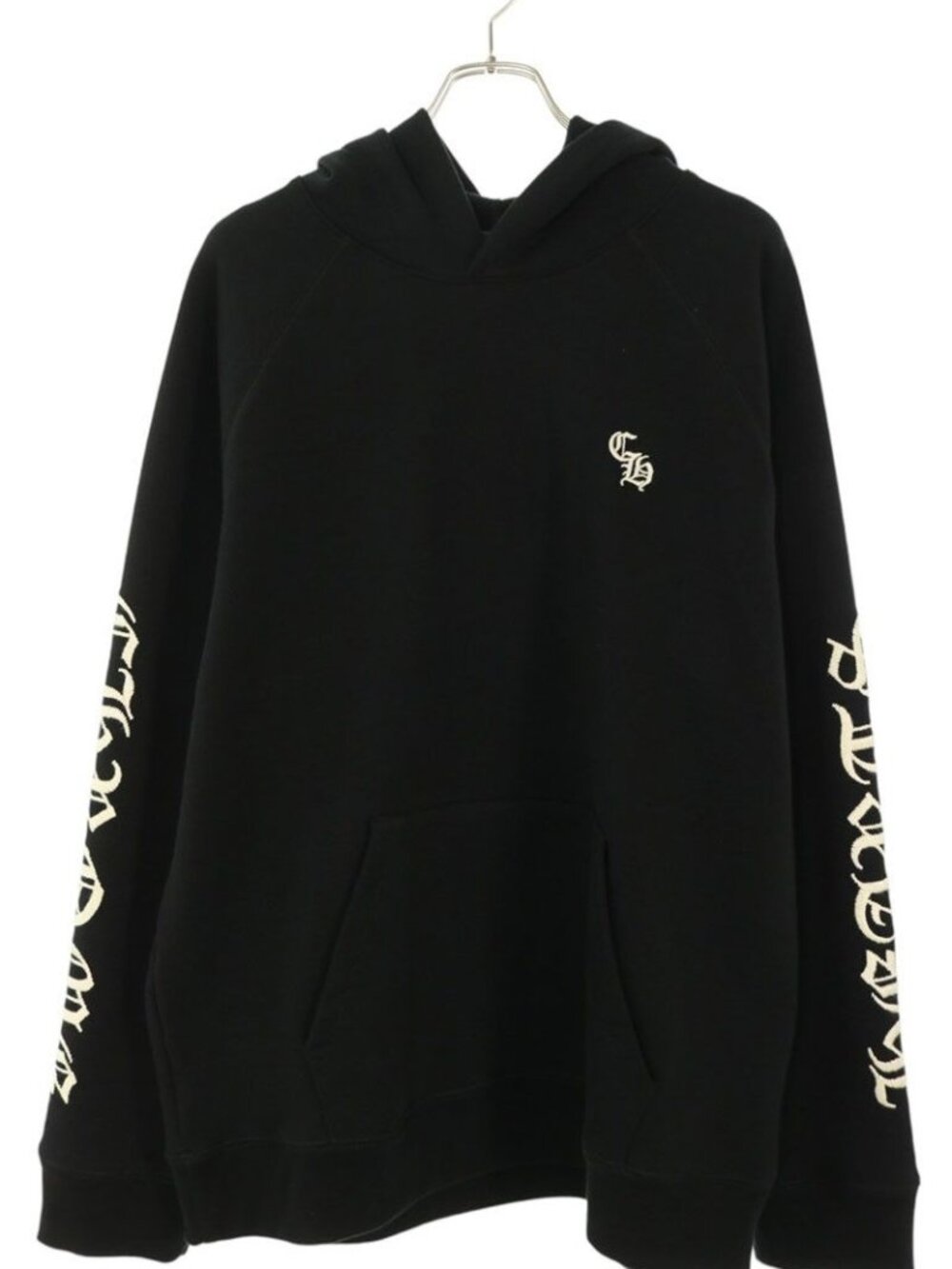 Chrome Hearts Slo Ride HD Plvr CH Logo Embroidery Pullover Hoodie with Cross XL